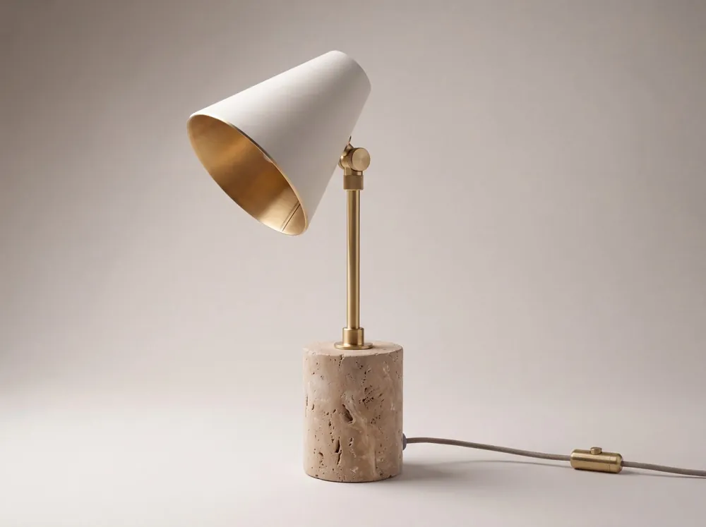 Render di studio della lampada da tavolo