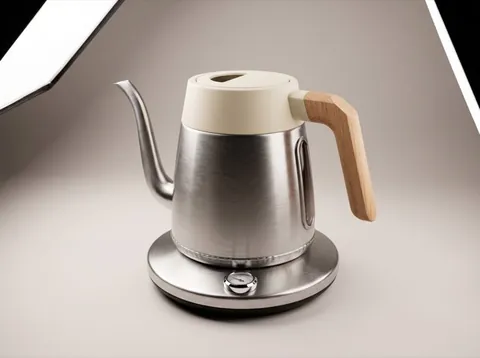 Render di studio: bollitore elettrico